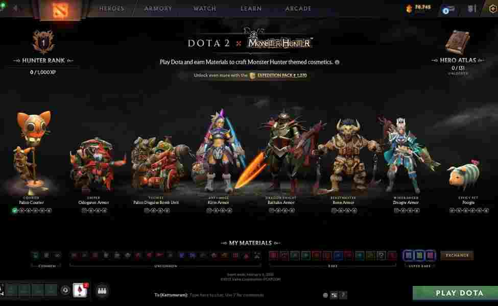 The Six Monster Hunter-Themed Hero Sets