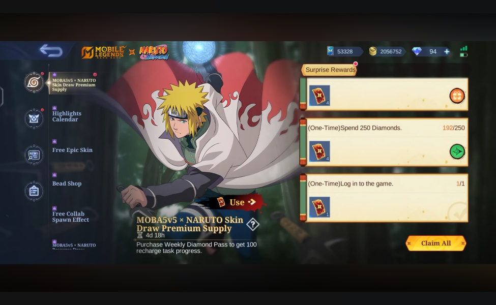 how the draw system works in mlbb x naruto 2.0 phase 2