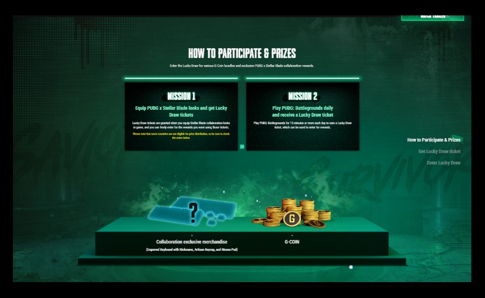 how to particapate in pubg x stellar blade event