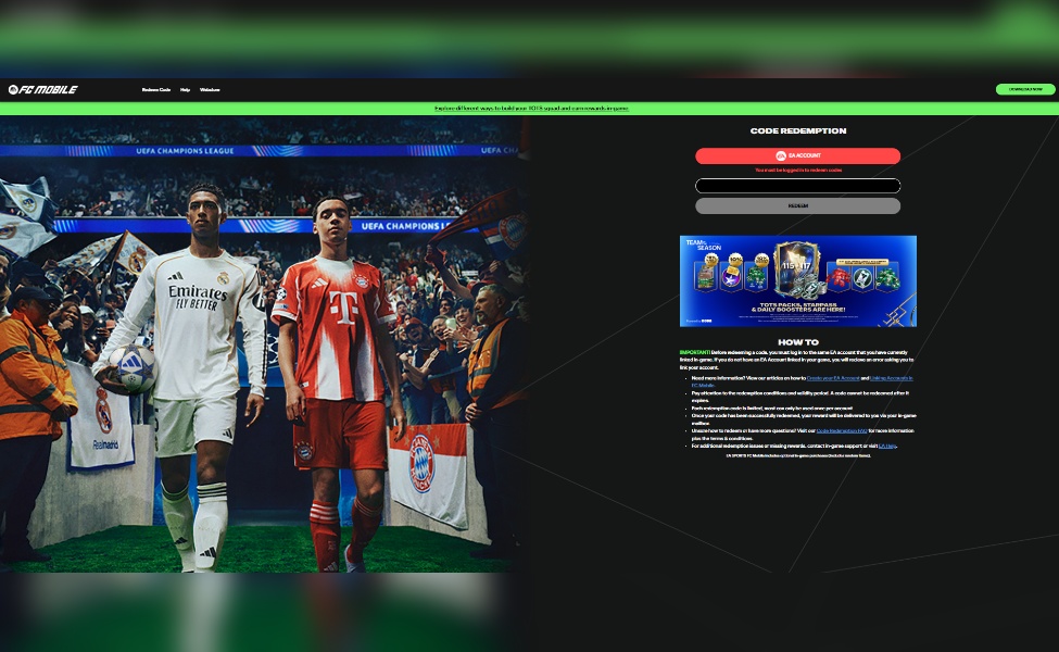 how to redeem code fc mobile
