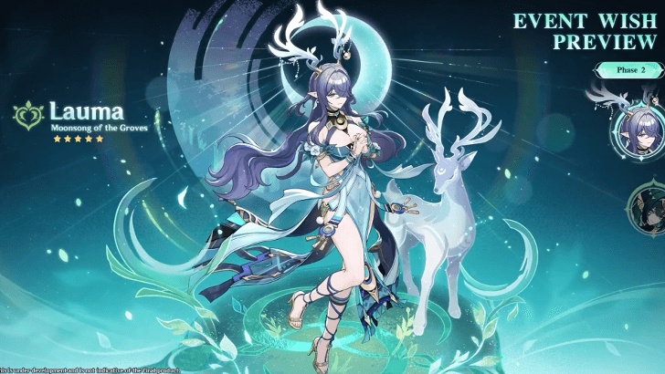 lauma rerun banner in genshin impact version 6.5 luna vi phase 2