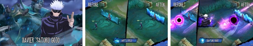 xavier pairs with satoru gojo in mlbb x jjk revamped