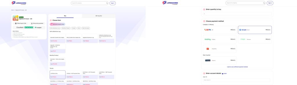 how to top up ragnarok m classic