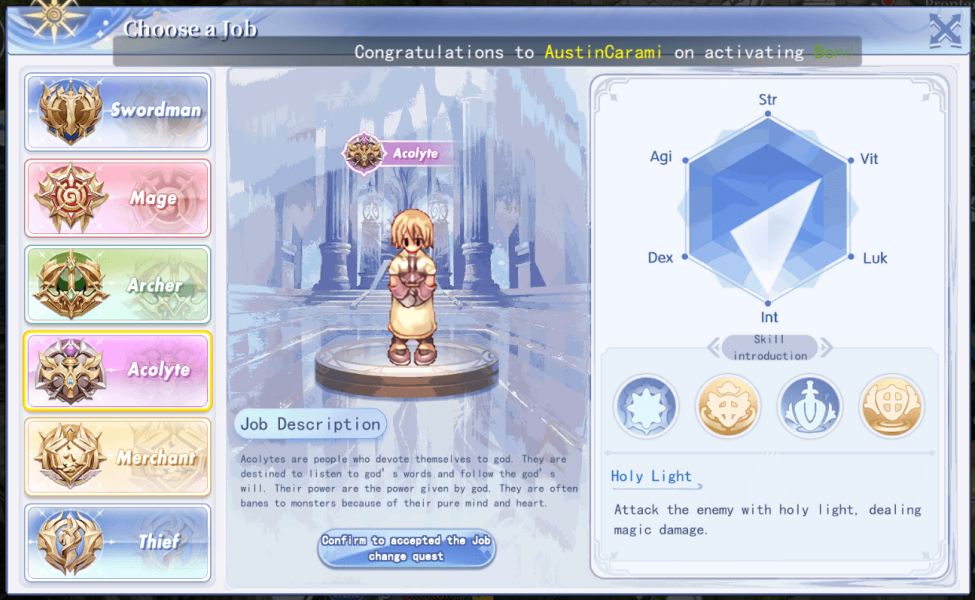 Acolyte Class