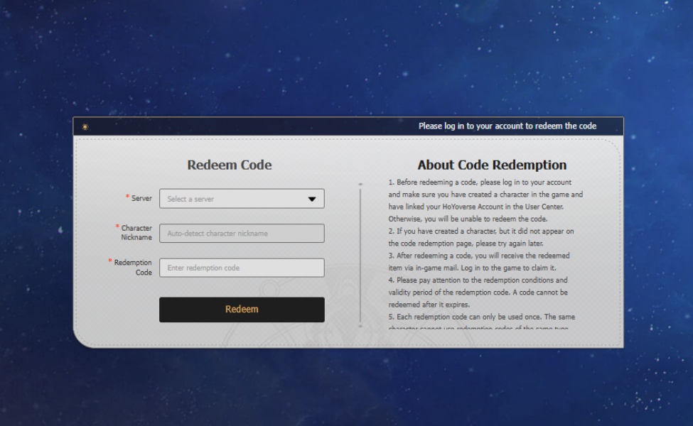 how to redeem codes for hsr