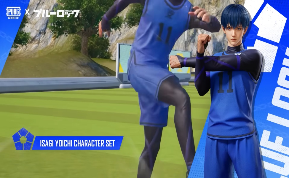 PUBG Mobile x Blue Lock Isagi Yoichi character set skin