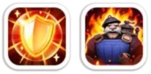 Whiteout Survival Hank passive skill icons showing defense and rage buffs