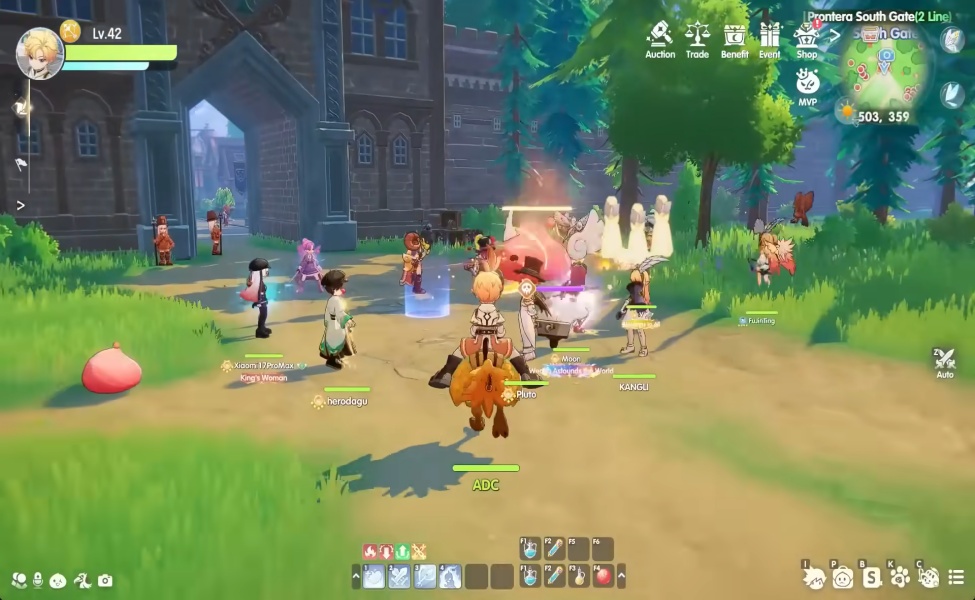 Ragnarok The New World AFK farming spot at Prontera South Gate