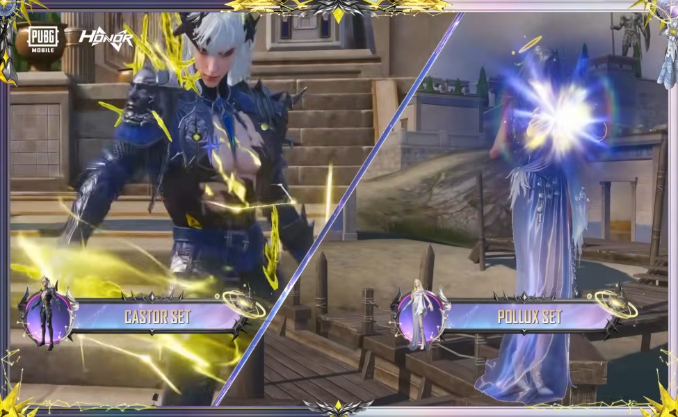 PUBG Mobile Honor Series Castor and Pollux Ultimate Sets showcase