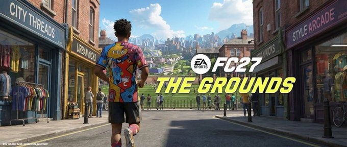 EA Sports FC 27 The Grounds promotional image showing urban street scene