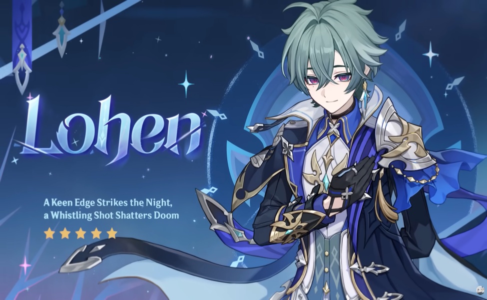 Lohen 5-star character splash art in Genshin Impact