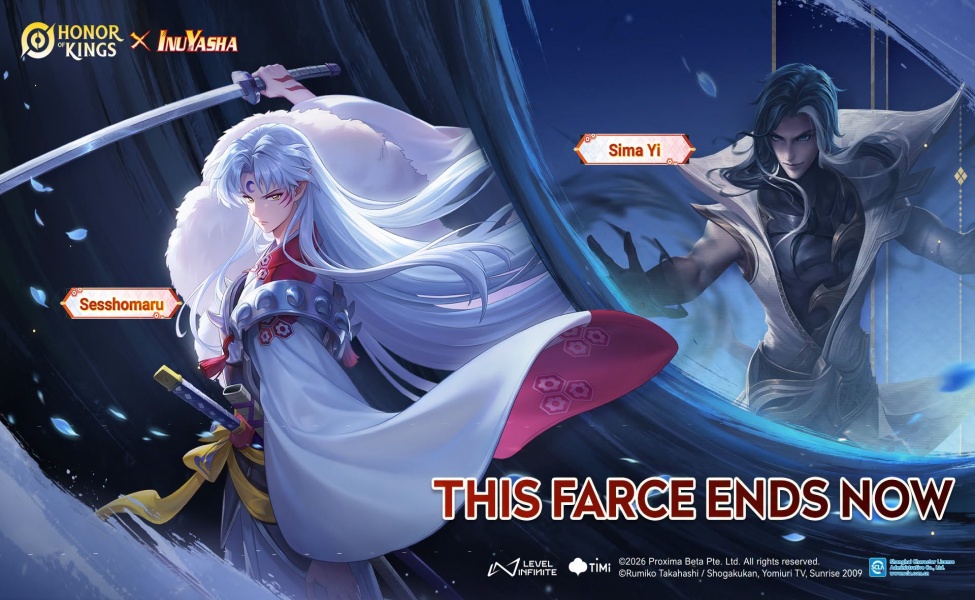 Sima Yi as Sesshomaru skin in HoK x Inuyasha crossover art