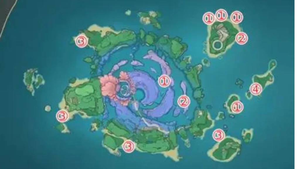 Adorned Unagi terletak di wilayah Inazuma/Foto: game8.co