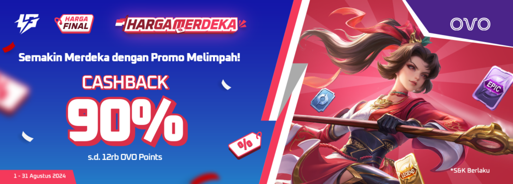 Cashback 90% dengan OVO di bulan Agustus!
