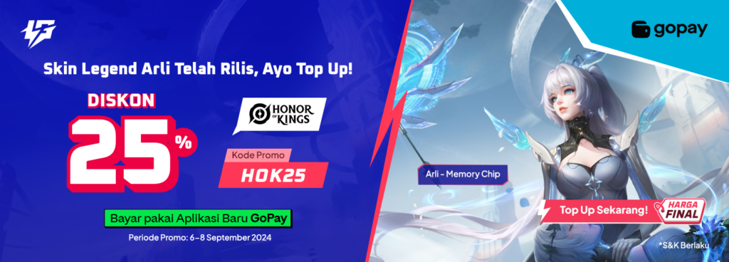 TOP UP HOK DISKON 25% PAKAI GOPAY