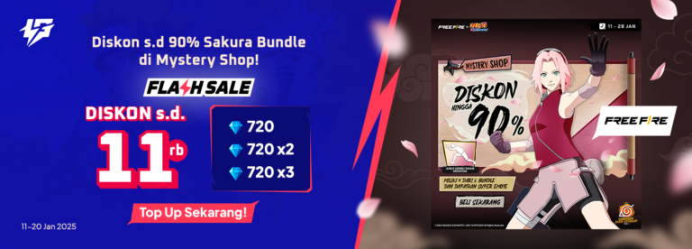 Flash Sale Hingga 45K! Free Fire x Naruto Kini Hadir!