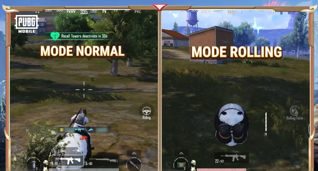mode normal dan rolling panda buddy pubg mobile