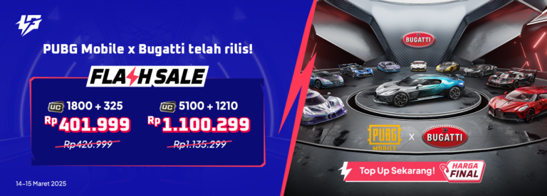 PUBG x Bugatti Hadir Flash sale UC di lapakgaming!