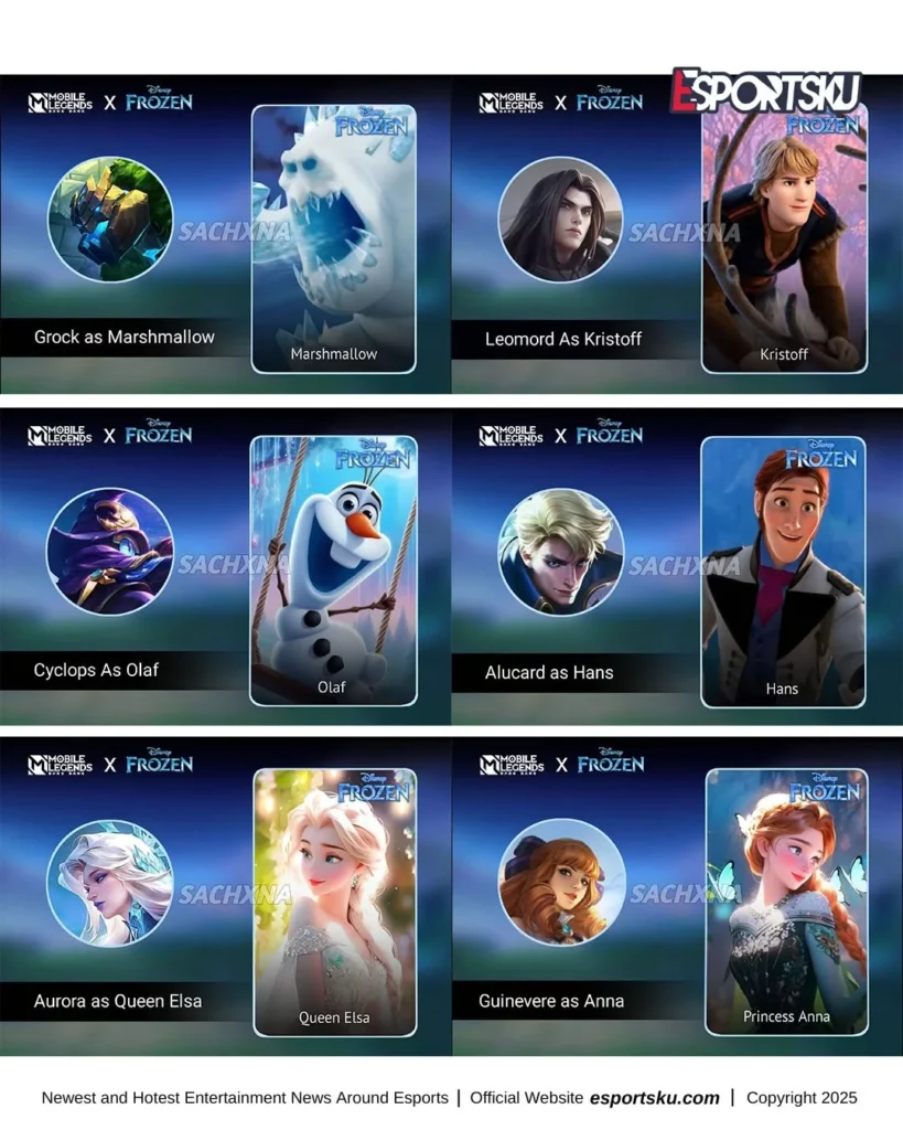 bocoran skin MLBB x Frozen