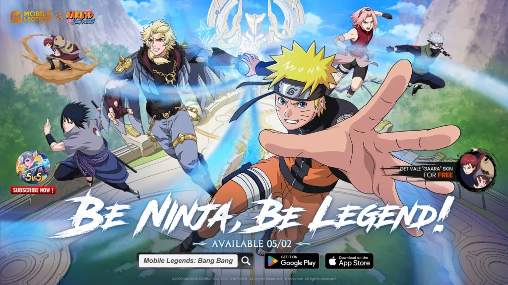 jadwal detail mobile legends x naruto