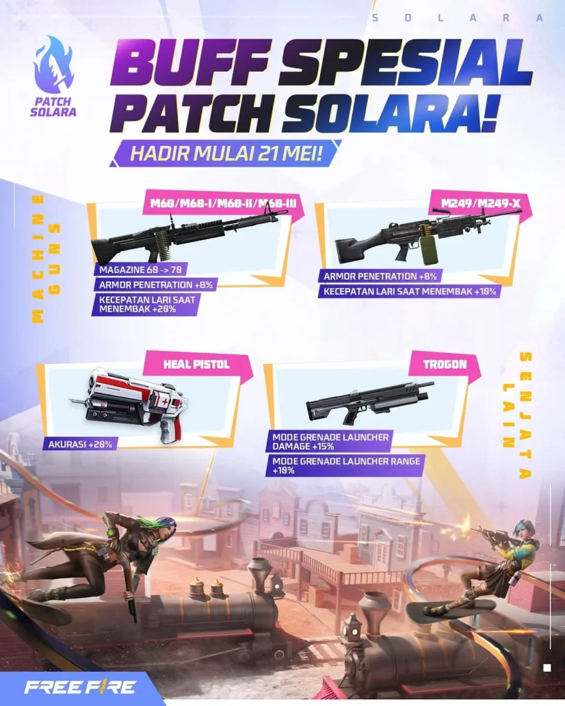 buff senjata ff patch solara 1