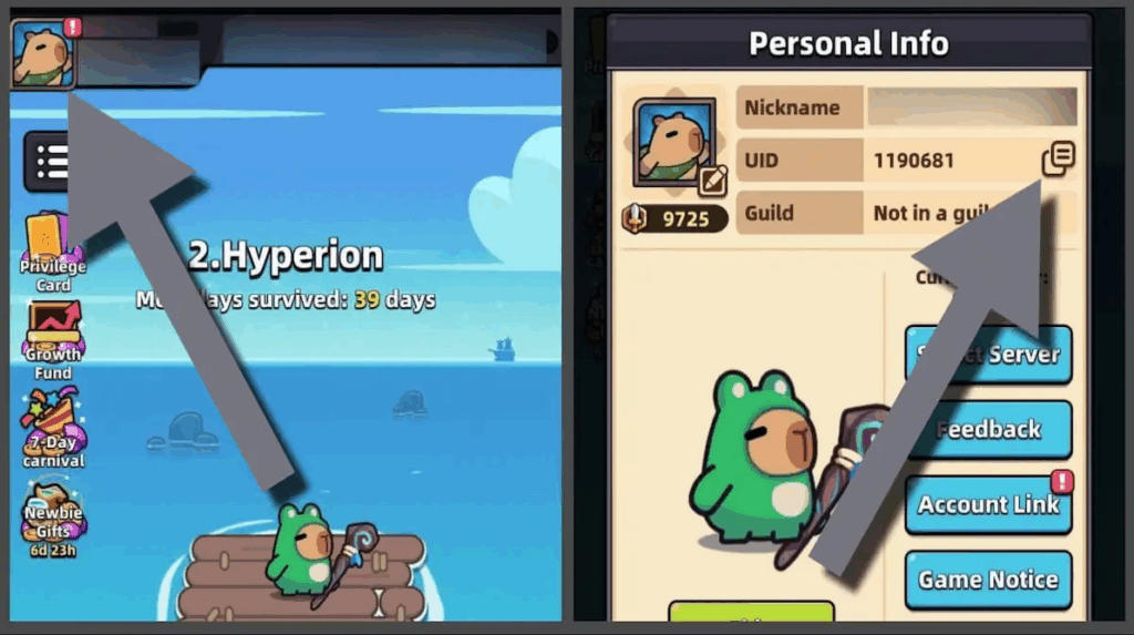 cara tukar kode capybara go