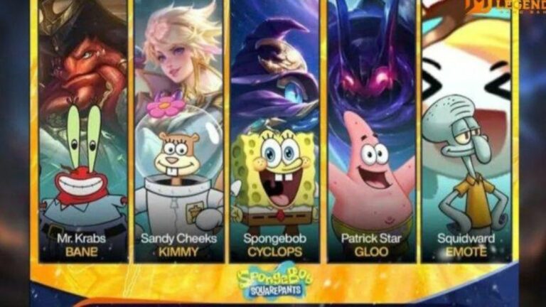 Bocoran skin kolaborasi Mobile Legends x Spongebob Squarepants