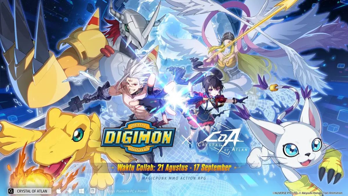 Daftar Karakter Crystal of Atlan x Digimon, Event, Jadwal, dan Hadiah Eksklusif - Blog Lapakgaming
