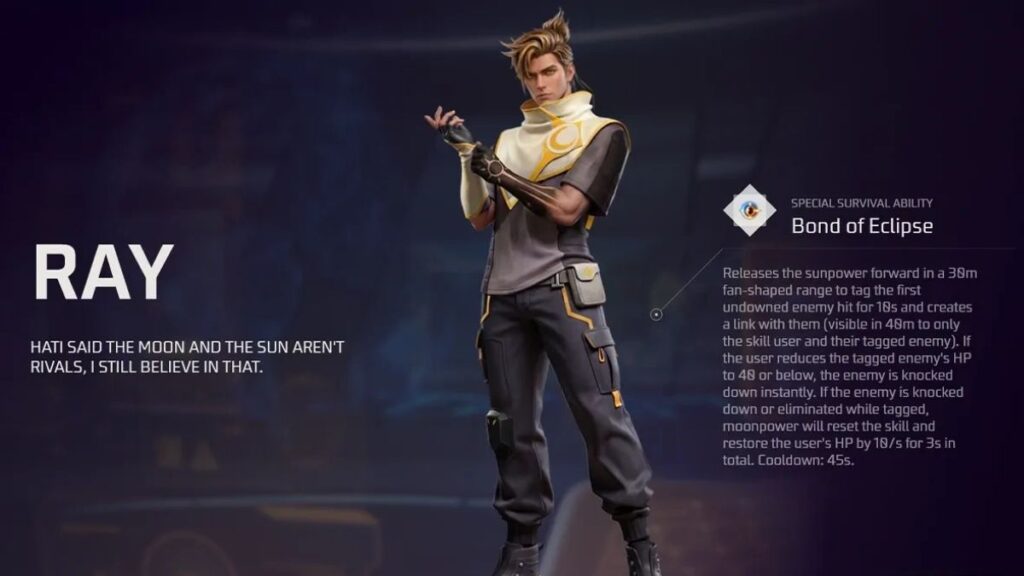 ray free fire new character