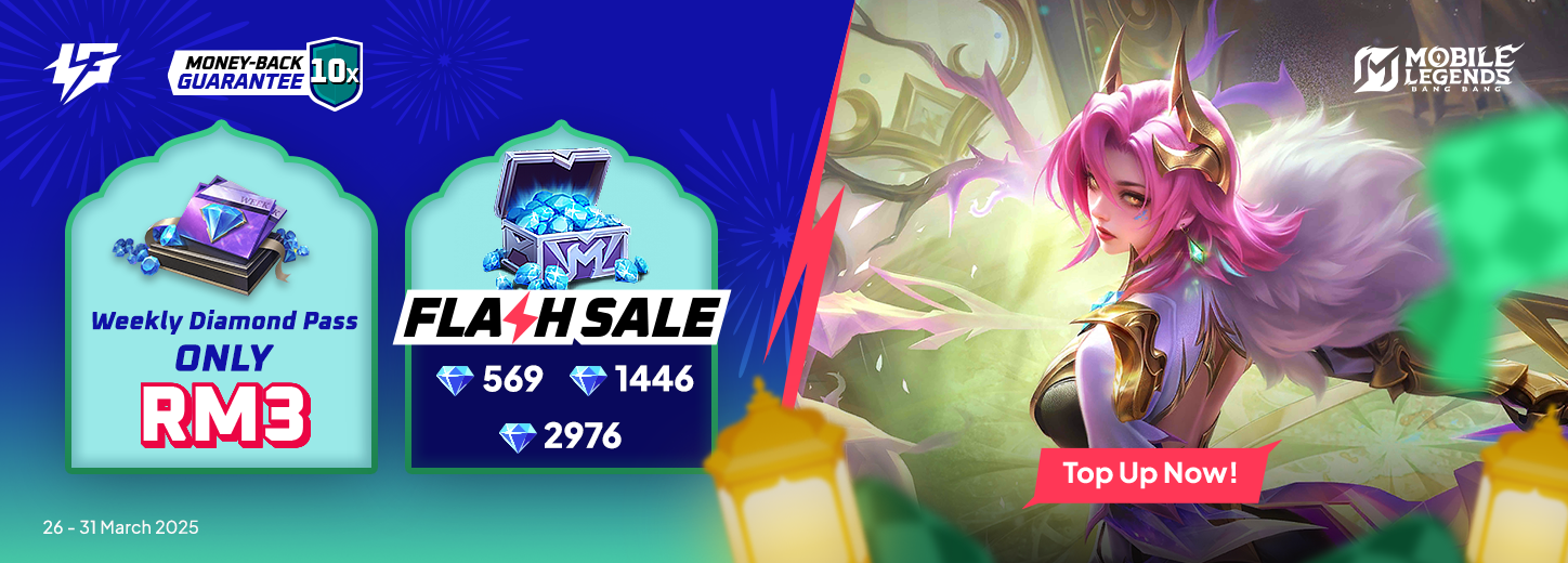 Top Up ML Diamonds Get Discount 47% | Lapakgaming Malaysia