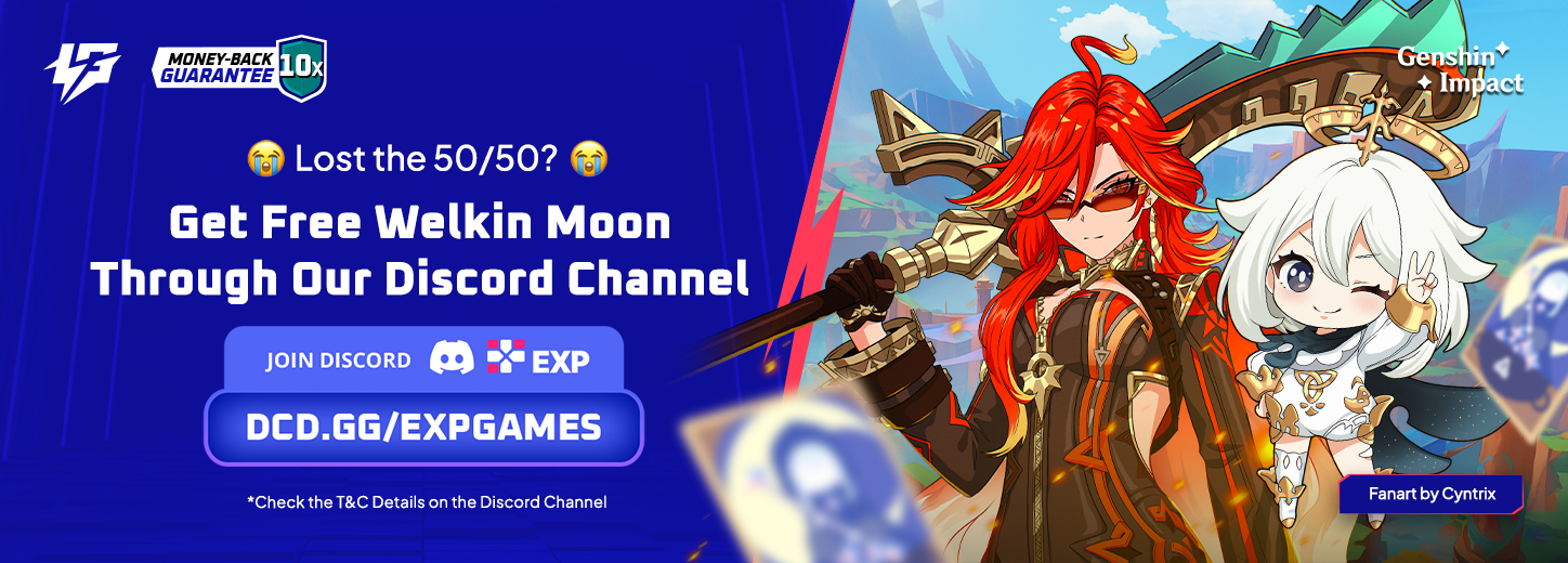 [MY PH SG TH VN] GI Mavuika Free Welkin Moon 50/50 Discord